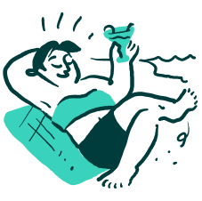 Icon of someone relaxing on a pool float